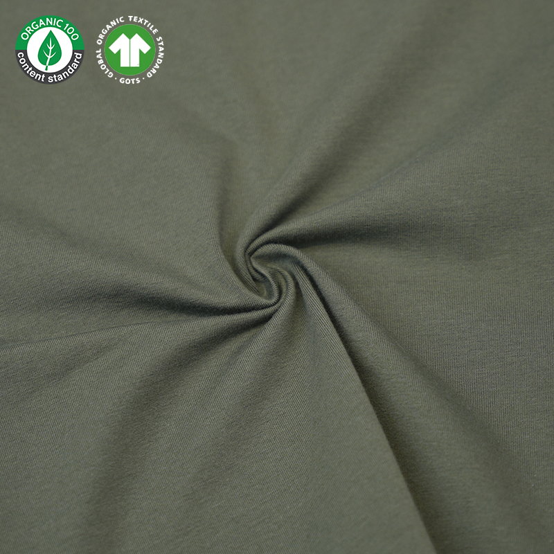 Tissu en maillot de spandex en coton biologique